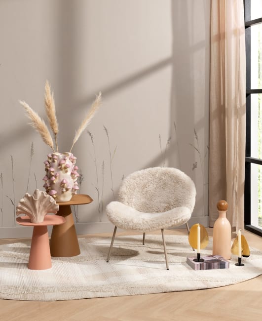 Table d'appoint avec porte-magazine verre transparent Oze