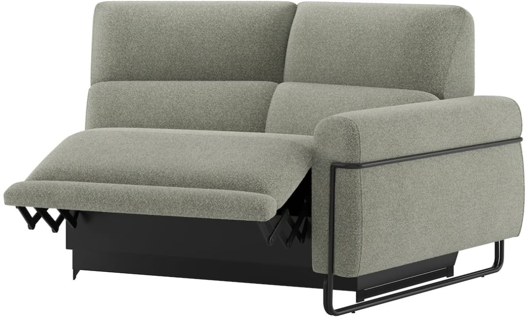 XOOON - Creazzo - Sofas - 1-Sitzer 45° Armlehne rechts - elektrisch verstellbar - 2 Motoren - Designfuß