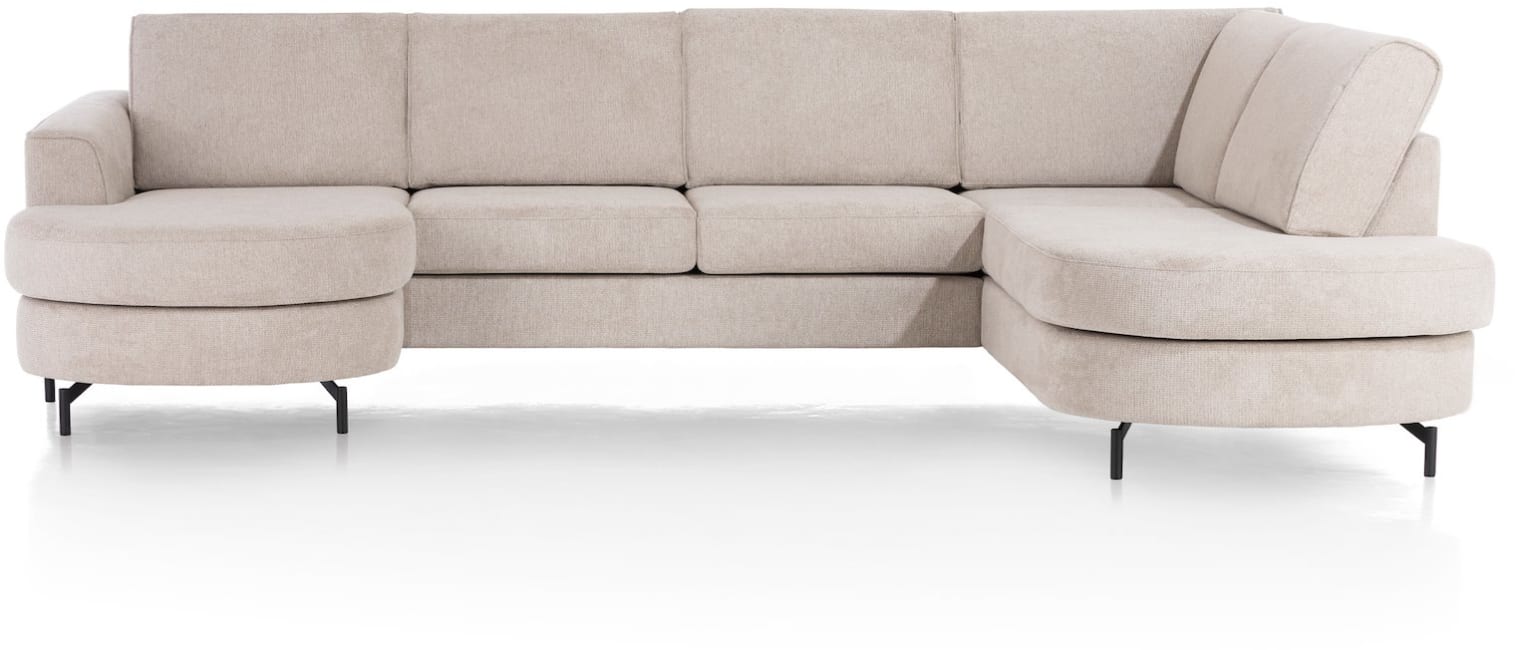 Henders and Hazel - Alcona - Salons - longchair links inclusief 3 zits zonder arm - ottomane rechts