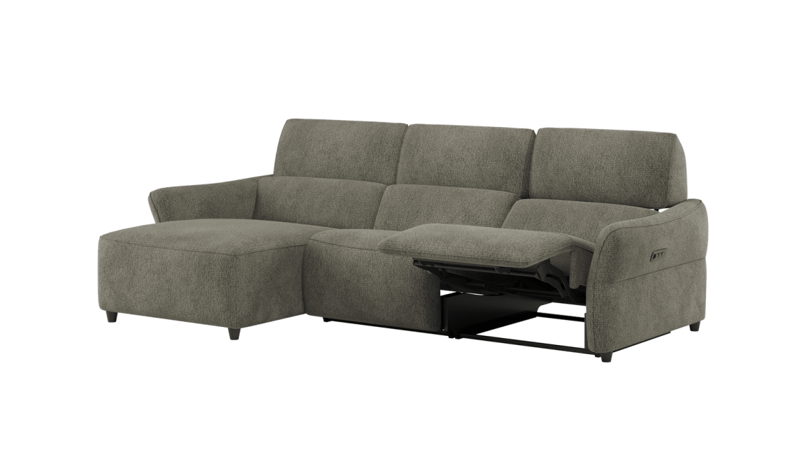 H&H - Maelys - Canapés - Meridienne gauche - 2,5 places accoudoir droit electrique