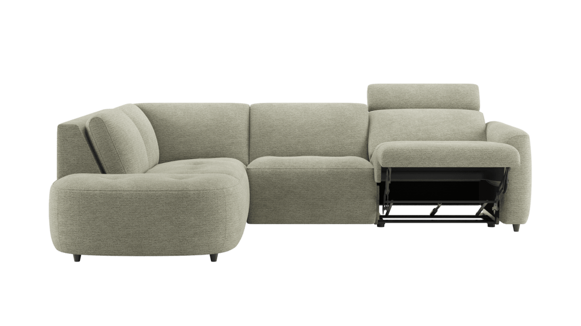 Henders and Hazel - Rochelle - Banken - ottomane big links - 3 zits rechts electrisch verstelbaar met hoofdsteun