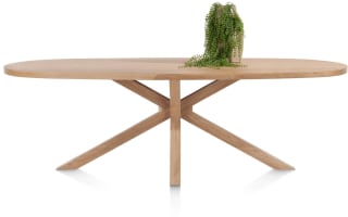 table 240 x 110 cm - ovale - pied bois central