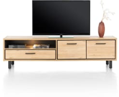 lowboard 200 cm - 2-deuren + 1-lade + 1-niche (+ LED)