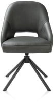 Stuhl - zentrale Fuss drehbar - grau (RAL 7022) - Stoff Pala