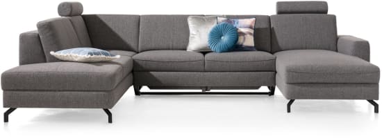 Ottomane links - 2,5 zits zonder arm - longchair rechts