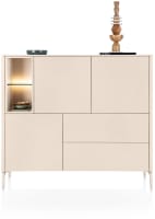 Dressette 153 cm. - 3-deuren + 2-laden + 2-niches