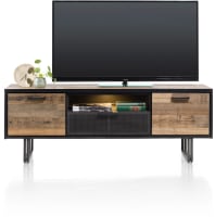 lowboard 180 cm - 2-deuren + 1-lade + 1-niche (+ LED)