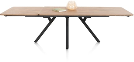 uitschuiftafel 170 (+ 60 cm.) x 100 cm - uitschuif uiteinde