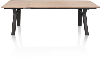 table à rallonge 180 (+ 60 cm) x 100 cm - pieds métal