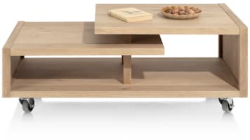 table basse 120 x 60 cm. - pieds & roues inclus
