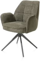 Armlehnstuhl - Graphit Gestell - drehbar - Taschenfedern - Kombi Calabria / Vada