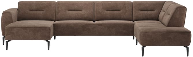 Longchair links - 2,5 zits zonder armen - hoek - ottomane small rechts