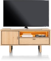 buffet bas 130 cm - 1-porte + 1-tiroir + 1-niche (+ LED)