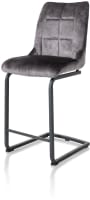 chaise de bar - pieds traineau carre + poignee - tissu Karese