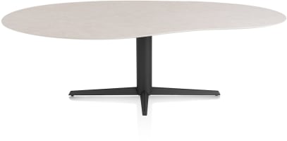 EETKAMERTAFEL ORGANISCH 240 X 120 CM. - CENTRALE POOT - ROUGH OFF BL