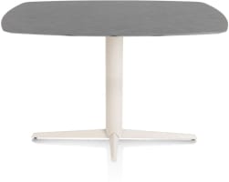 Tresentisch oval 150 x 105 cm. - zentraler fuß - creme