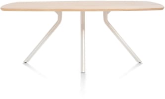 Tisch 160 x 100 cm. - ovale - zentralem Fuß Nebbia