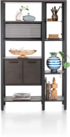 roomdivider 120 cm - 2-portes en verre + 4-portes + 6-niches
