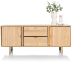 buffet 200 cm - 2-portes + 2-tiroirs (LED + variateur)