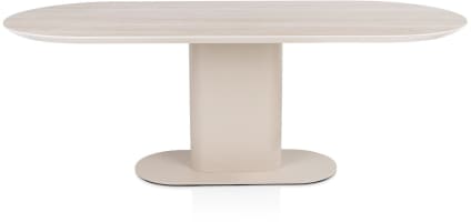 eetkamertafel 210 x 100 cm - creme - keramiek blad