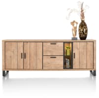 Sideboard 230 cm - 3-Türen + 2-Laden + 2-Nischen (+ LED)