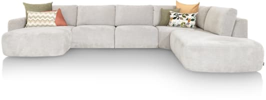 Meridienne gauche - 2,5 places sans accoudoirs - partie d'angle - ottomane petite droite