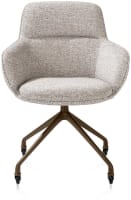 armstoel - wielen - steelbrown - Bellini