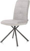 chaise - 4-pieds graphite - combi tissu Luton / Pala + poignee