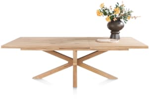 table à rallonge 190 (+ 50) x 100 cm - pied bois central
