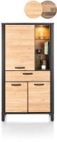 bergkast 100 cm - 3-deuren + 1-lade + 3-niches (+ LED)