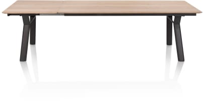 table à rallonge 210 (+ 80 cm) x 100 cm - pieds métal