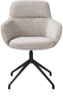 armstoel - draaibaar - rough off black - Bellini