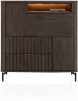 highboard 130 cm, 2 deuren, 2 laden , 1 klep, 1 niche