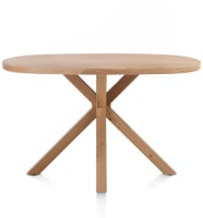 table de bar 150 x 110 cm - ovale - pied bois central (hauteur: 92 cm)