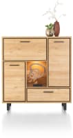 highboard 125 cm - 2-deuren + 1-lade + 1-klep + 1-niche (+ LED)