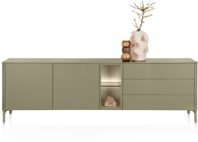 Dressoir 240 cm. - 2-deuren + 3-laden + 2-niches