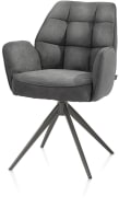 armstoel - graphiet frame - draaibaar - pocket - stof Calabria