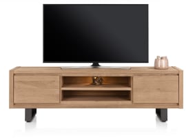 lowboard 200 cm - 2-kleppen + 2-niches (+ LED)