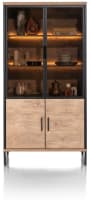 vitrine 100 cm - 2-glasdeuren + 2-deuren (+ LED)