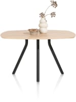 bartafel 160 x 100 cm. - ovaal - centrale poot kort