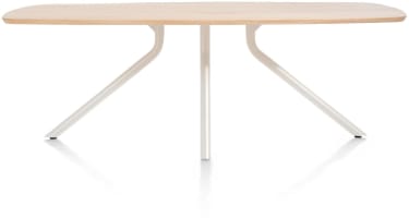 Tisch 190 x 100 cm. - ovale - zentralem Fuß Nebbia