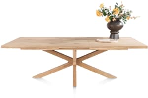 table à rallonge 190 (+ 50) x 100 cm - pied bois central