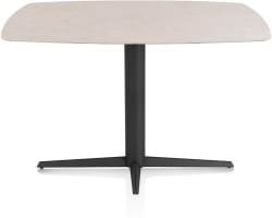 table de bar ovale 150 x 105 cm. - pied central - noir