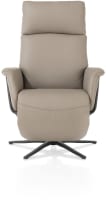 fauteuil relax - électrique - pied graphite - appui-tête électrique - cuir Maine taupe