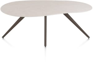 EETKAMERTAFEL ORGANISCH 180 X 120 CM. - 4-POOTJES - STEELBROWN