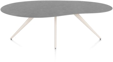 eetkamertafel organisch 210 x 120 cm. - 4-pootjes - crème