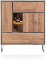 highboard 120 cm - 2-portes + 2-tiroirs + 2-niche (+ LED)
