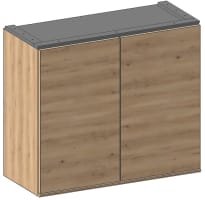 Schrank 90 cm - hoch - 2 Niveau - 2-Türen