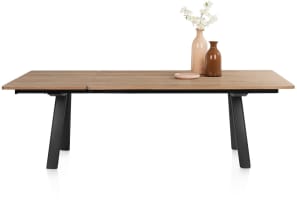 uitschuiftafel 170 (+ 60) x 100cm - onderstel gaat mee naar buiten