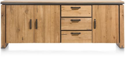 dressoir 210 cm - 3-deuren + 3-laden